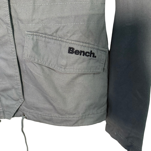 Bench Blue Grey Cargo Utility Jacket Size XS Streetwear Casual Lightweight - Picture 15 of 16